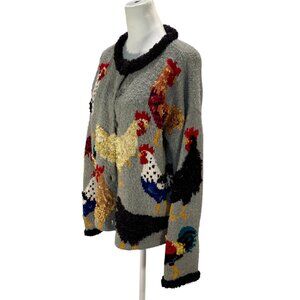Vintage Design Options/ Philip & Jane Gordon Vintage Knit Cardigan with Rooster